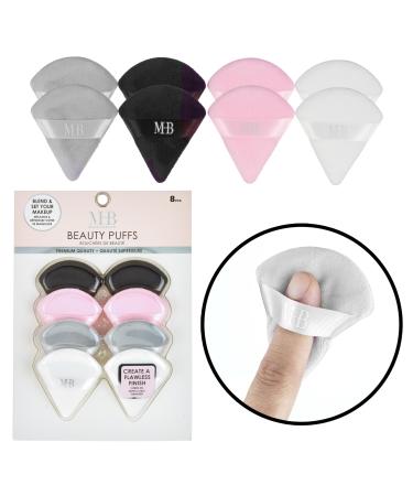 Expressions 8pc Beauty Buffs Set - Teardrop Shaped Beauty Blenders Collection Flawless Finish Makeup Sponges To Blend & Set - Cosmetic Beauty Puff Makeup Applicators Professional Beauty Tools