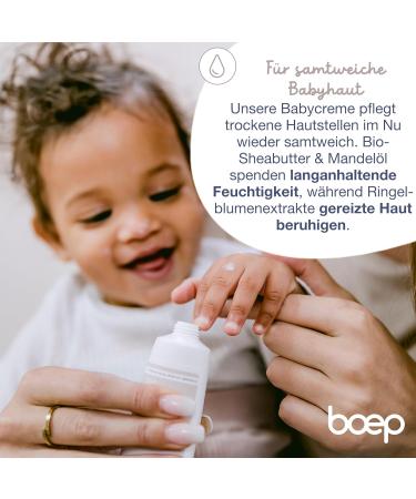 Boep Baby Cream | Vegan Natural Face Cream for Babies & Children | Midwife Recommended | Organic Calendula Shea Butter & Almond Oil | Doctor & Mom Developed (50 ml) - Buy Online on SooperMarket.com