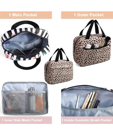Leopard Makeup Bag for Women - Small Cosmetic Organizer Travel Toiletry Pouch - Buy Online on SooperMarket.com