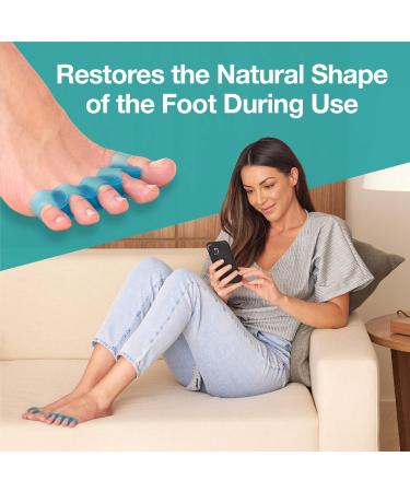 ZenToes Silicone Toe Spacers - Correct Toe Alignment Bunion & Hammertoe Straighteners - 2 Pairs Blue for Comfort & Relief - International Shipping Available - Buy Online on SooperMarket.com