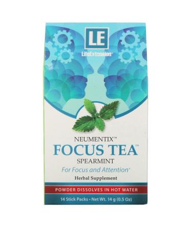 Life Extension Neumentix Focus Tea Spearmint 14 Stick Packs
