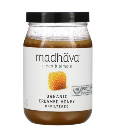 Madhava Natural Sweeteners Clean & Simple Organic Creamed Honey Unfiltered 22 oz (624 g)