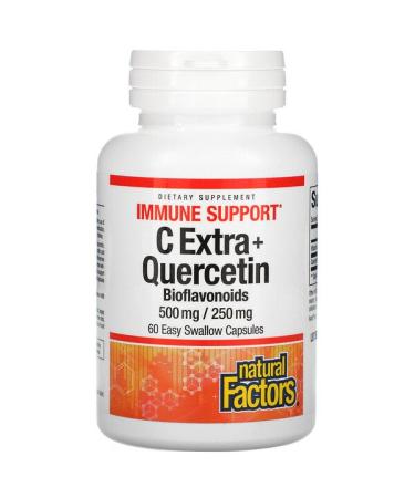 Natural Factors C Extra + Quercetin 60 Easy Swallow Capsules
