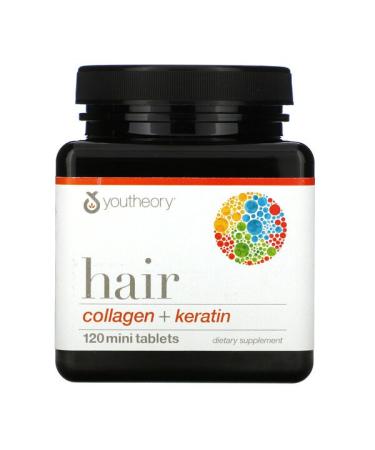 Youtheory Hair Collagen + Keratin 120 Mini Tablets