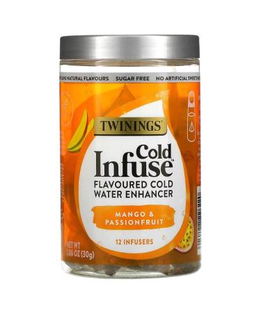 Twinings Cold Infuse Flavoured Cold Water Enhancer Mango & Passionfruit 12 Infusers 1.06 oz (30 g)