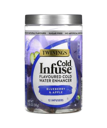 Twinings Cold Infuse Flavoured Cold Water Enhancer Blueberry & Apple 12 Infusers 1.06 oz (30 g)