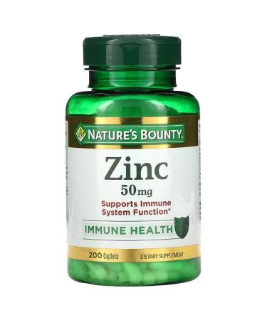 Nature's Bounty Zinc 50 mg 200 Caplets