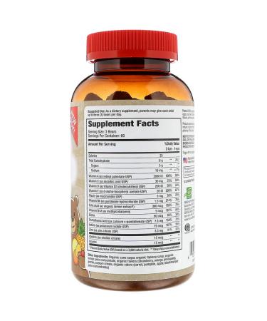 Yummi Bears Organics Complete Multi - 180 Organic Gummies in Strawberry, Orange, & Pineapple Flavors | Hero Nutritional Products - Buy Online on SooperMarket.com
