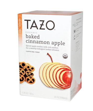 Tazo Teas Organic Baked Cinnamon Apple Herbal Tea Caffeine-Free 20 Filterbags 1.76 oz (50 g)