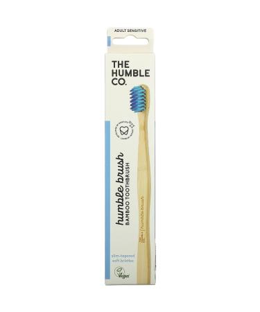 Humble Bamboo Toothbrush for Adults - Sensitive Blue | Eco-Friendly & Sustainable - Buy Online on SooperMarket.com