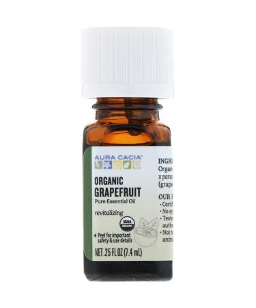Aura Cacia Organic Grapefruit 0.25 fl oz (7.4 ml)