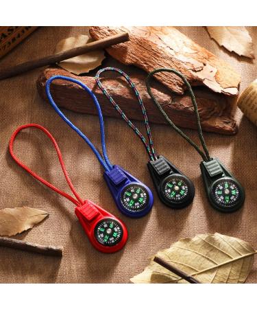 Multi-Color Mini Survival Compass Outdoor Camping Hiking Pocket Compass Liquid Filled Mini Compass on Cord for Emergency Survival Kits Watchband Paracord Bracelet Necklace Key Chain - Buy Online on SooperMarket.com