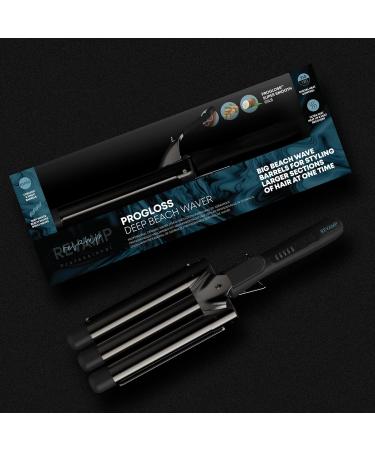 Revamp ProGloss Beach Big Waver - 3-Wave Iron for Glossy Beach Waves & Healthy Hair with Prowl Oils - Buy Online on SooperMarket.com