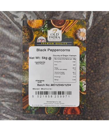 Old India Black Peppercorns 5kg 5 kg (Pack of 1) - Buy Online on SooperMarket.com