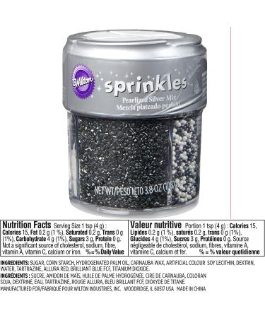 Meta Title: Wilton Pearlized Silver Sprinkles 3.8 oz - Edible Silver Glitter for Cake Decorating - Buy Online on SooperMarket.com