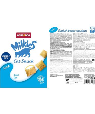 Animonda Milkies Fresh Cat Snacks - Grain-Free Crunchy Pillows 6 x 120g Pack | Gourmet Treats for Cats - Buy Online on SooperMarket.com
