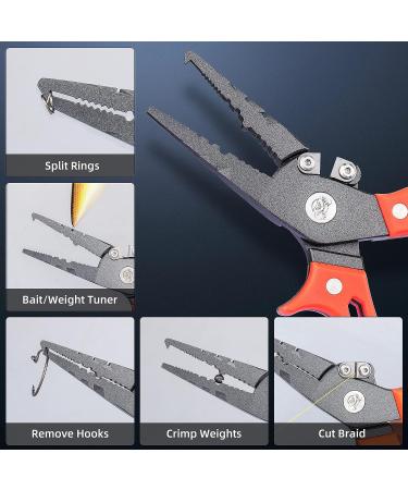 RUNCL Fishing Plier  Fish Lip Gripper Kit  Fishing Remover Extractor  Multi-Function Fishing Tools for Saltwater  Freshwater  Ice Fishing  Premium Fishing Gifts for Men A: 8" Orange Plier Gripper Kit - Buy Online on SooperMarket.com