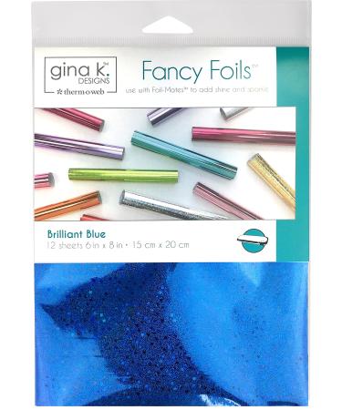Gina K. Designs for Therm O Web Fancy Foil 6X8 12/Pkg  6 Inch x 8 Inch Sheets  Brilliant Blue