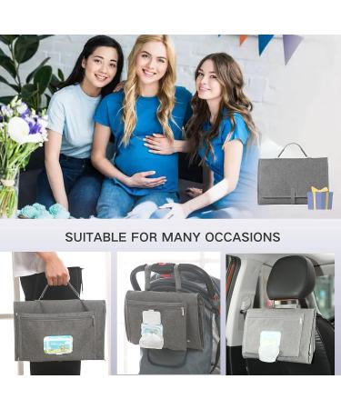 JanYoo Baby Portable Changing Pad with Wipes Pocket - Waterproof Travel Mat in Grey - Buy Online on SooperMarket.com