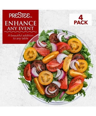 Clear Plastic Serving Bowls 150 Oz. 4 Pack - Round Disposable Bowls | Punch Bowl, Party, Chip & Candy Bowls | Large Salad Bowl Dish - Ideal for Salads, Parties, and Food Serving - Buy Online on SooperMarket.com