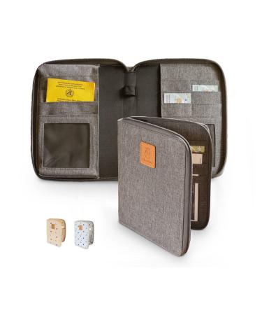Ehrenkind maternity pass cover | mother-child pass cover | U-booklet bag | maternity pass book | vaccination record cover GRAY