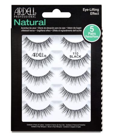 Ardell False Eyelashes, Natural 110, 5 pair + bonus pair Multipack for Eye-Lifting Effect