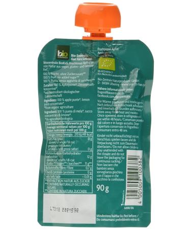 Biocentral Biokids Fruit Muse Bag - 100% Fruit Apple Puree | 12x90g | No Added Sugar | Perfect for Porridge & Kids Snacks - Buy Online on SooperMarket.com