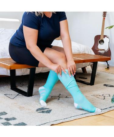 Extra Large Wide Calf Compression Socks 15-20 mmHg - 3 Pairs | For Nurses, Running, Pregnancy & Travel | Men & Women Support - Buy Online on SooperMarket.com