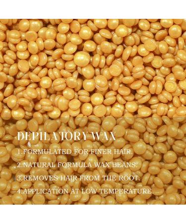 TRINIDa Wax Beads 500g Luxury Egyptian Queen Gold Hard Wax Beads with 10 Wide Applicators Professional Salon Grade Full Body Facial and Legs Painless Gentle Hair Removal Wax Beads for Women and Men Gold Pearl 500g - Buy Online on SooperMarket.com
