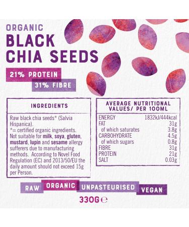 Raw Health Black Chia Seeds - Organic 450g - Buy Online on SooperMarket.com