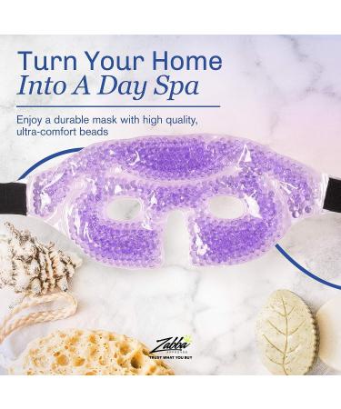 PerfeCore Eye Mask for Puffy Eyes, Migraine Relief, and Sleeping - Hot Cold Compress Pack with Gel Beads - Sinus Pressure and Headache Relief - Purple Eco-Friendly Spa Therapy Wrap with Cover - 1 Count - Buy Online on SooperMarket.com