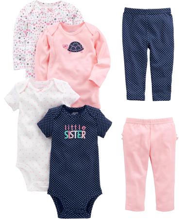 Simple Joys by Carter's Baby Girls' Pants Set 12 Months - Multicolour Floral Hearts Turtle - Buy Online on SooperMarket.com