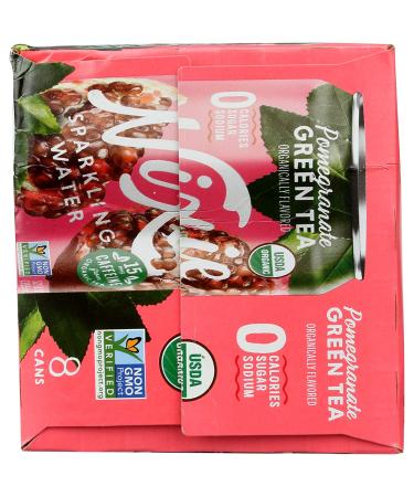 Nixie Sparkling Water Green Tea Pomegranate - Organic, 12 Fl Oz, 8 Pack - Buy Online on SooperMarket.com