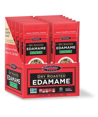 Seapoint Farms Dry Roasted Edamame Sea Salt 12 Packs 1.58 oz (45 g) Each