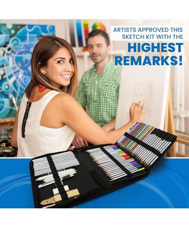 Bellofy 72 Pack Drawing Kit with 100 Sheets Drawing Pad | Art Supplies for Adults & Kids | Complete Drawing Set for Beginners | Ideal Drawing Kit for Kids 9-12 - Buy Online on SooperMarket.com