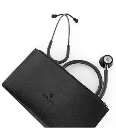 Scandinavian Classic Matte Black Stethoscope | Lightweight 5.1oz All Black Stethoscope | Stainless Steel Dual Head Turnable Chestpiece | Nursing Stethoscope | Black Tube 29in | MBB Matte Black - Black Stainless Steel