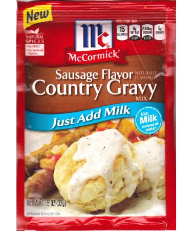 McCormick Sausage Country Gravy Mix (Pack of 4) 2.64 oz Packets