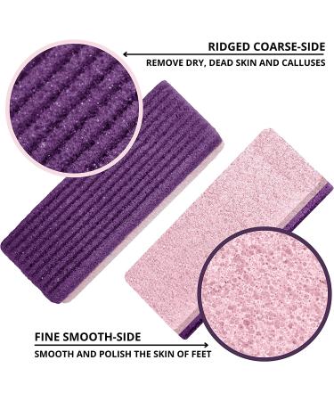 Purple Love Natural Pumice Stone - Professional Exfoliating Rock for Feet, Hands & Body - Dead Skin & Callus Removal - 2-in-1 Scrubber - Buy Online on SooperMarket.com