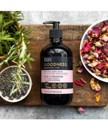Baylis & Harding Goodness Rose & Geranium Toiletries Bundle - 6 x 500ml Hand Wash & Bath Soak - Vegan Friendly Hand & Bath Bundle - Buy Online on SooperMarket.com