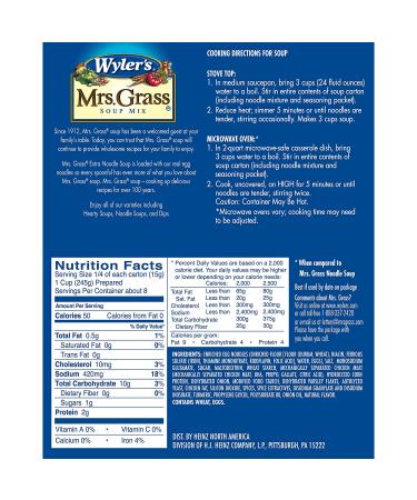 Wyler's Mrs. Grass Extra Noodles Soup Mix - 5.2 oz Boxes (Pack of 12) - Buy Online on SooperMarket.com