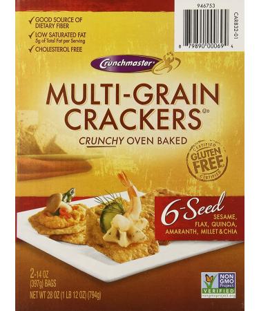 Crunchmaster Multi Grain 6 Seed Cracker 14 Oz Sesame - Pack of 2 - Buy Online on SooperMarket.com