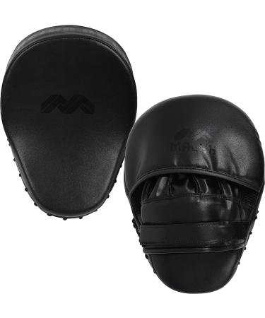 Curved Boxing Punching Mitts for Kids & Adults - Training Pad for Kickboxing, Muay Thai, MMA - Pair of Target Punch Mitts in Full Black - Buy Online on SooperMarket.com
