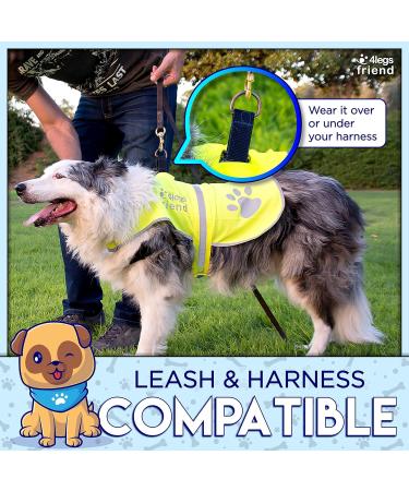 Reflective Light Fleece Dog Coat - High Visibility & Safety - 5 Sizes Available | Perfect for Outdoor Activities - Orange M - Buy Online on SooperMarket.com