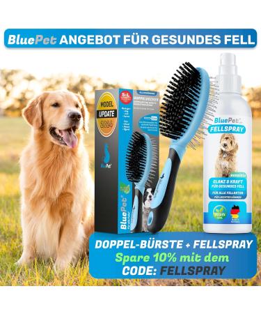 Bluepet Double-Decker 2-in-1 Dog Brush for Long & Short Hair - Perfect for Puppies & Cats - Ultimate Fur Care Tool - Buy Online on SooperMarket.com