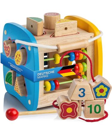 All Kids United Wooden Plug-In Cube Toy | Motor Skills & Design Recognition | Educational Puzzle Sorting for Enhanced Concentration - Buy Online on SooperMarket.com