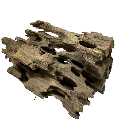 Awesome Aquatic Natural Medium Holey Driftwood 7 - 12 Nano Fish Aquarium Shrimp Tank Terrarium Reptile Branch & Log Habitat Wood Decoration Arts & Crafts Decor (Med Holey 7-12 inch)