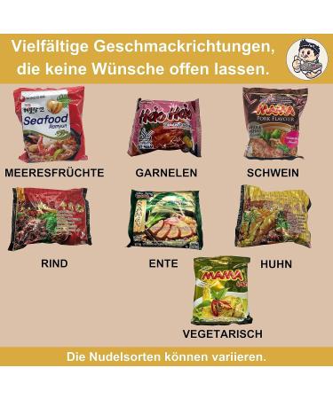 Alphfa Bigbox: 20 Asian Instant Pasta & Ramen Soups - Perfect Gift Box with Chicken Beef & Shrimp Varieties - Buy Online on SooperMarket.com