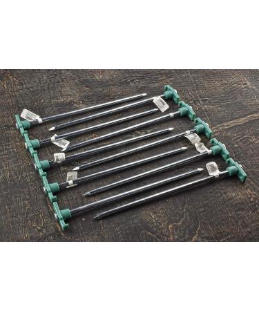SE Heavy-Duty Metal Tent Pegs Stake Set (10-Pack) - 9NRC10 | Secure Camping Accessories - Buy Online on SooperMarket.com
