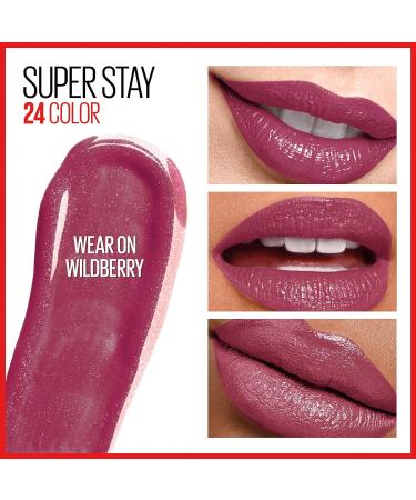 Maybelline Super Stay 24-Hour Liquid Lipstick in Wear On Wildberry Mauve Pink - Long Lasting Color with Moisturizing Balm - 0.05g - Buy Online on SooperMarket.com