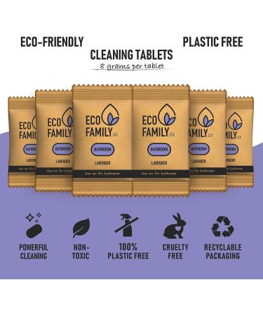Eco-Friendly Bathroom Cleaning Tablets Refill (6x 8g) | Non-Toxic & Cruelty-Free | Lavender Scent | For All Surfaces - Buy Online on SooperMarket.com